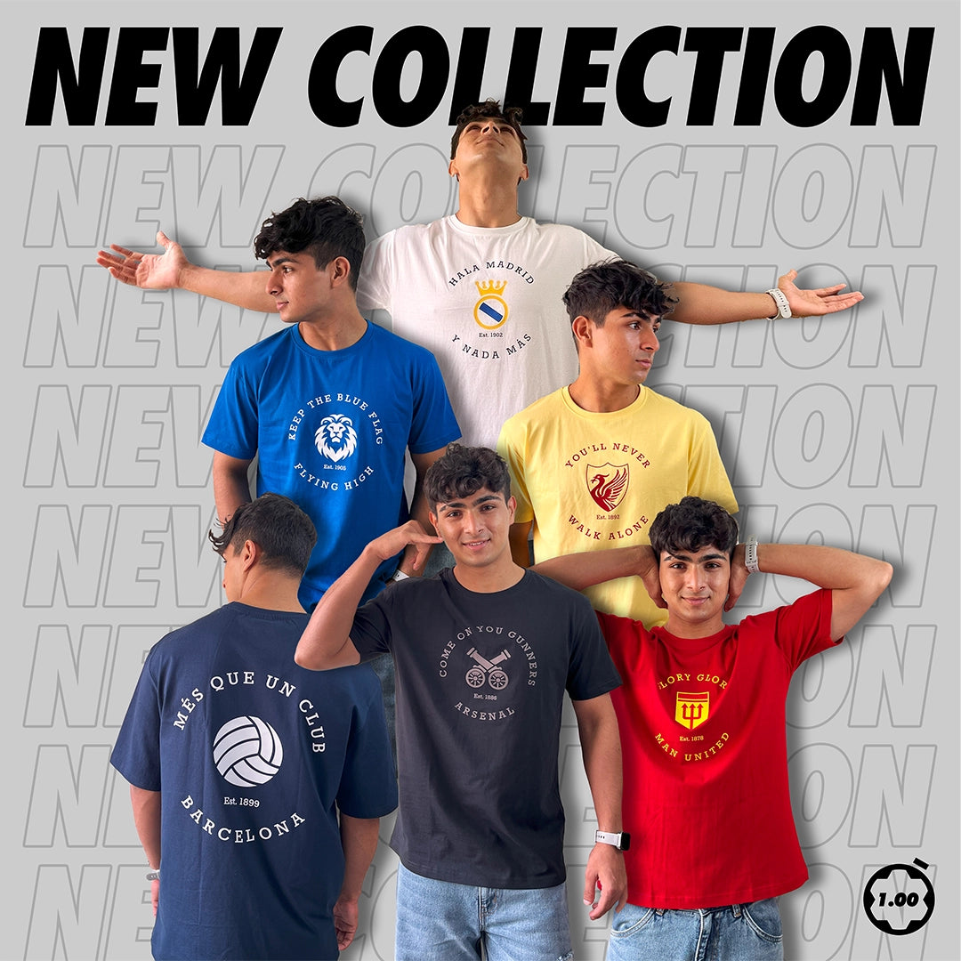 1minfootball is excited to introduce this season's latest lineup. Our new collection celebrates the popular chants and slogans of your favourite football clubs.