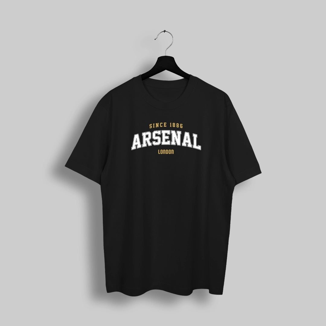 Arsenal Retro Collection Black Oversized T-Shirt