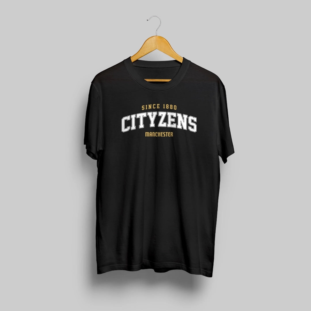 Man City Retro Black T-Shirt