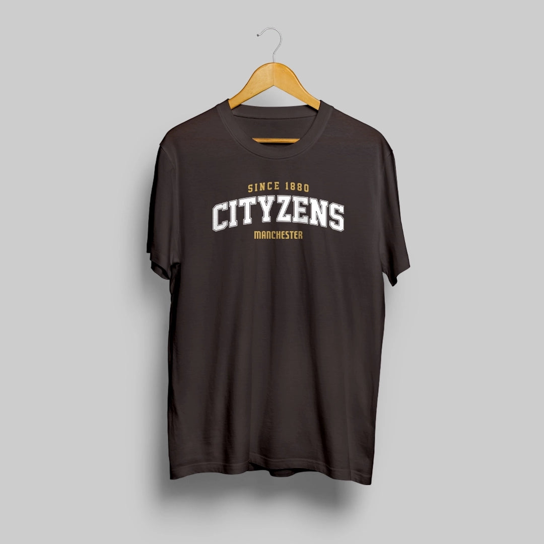 Man city Retro Charcoal Grey T-Shirt