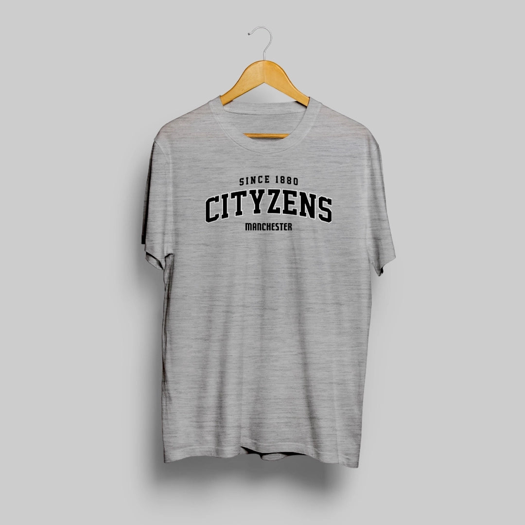 Man City Retro Melange Grey T-Shirt