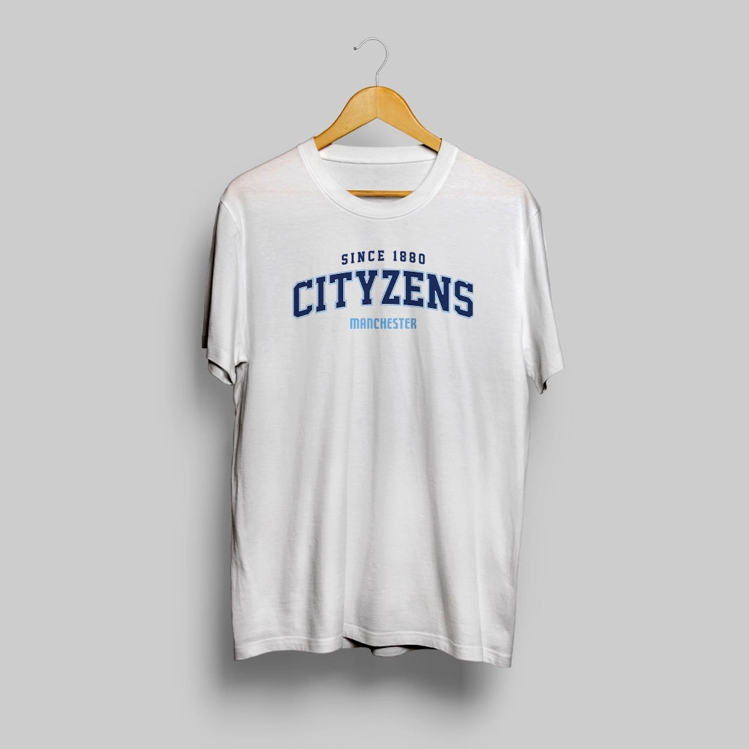 Man City Retro White T-Shirt