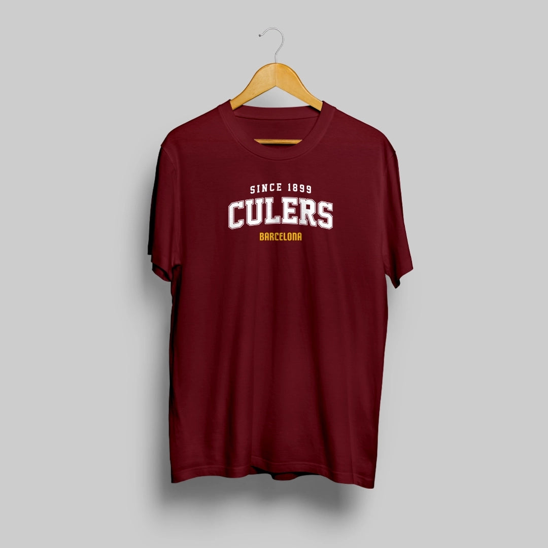 Barcelona Culers Retro Maroon T-Shirt