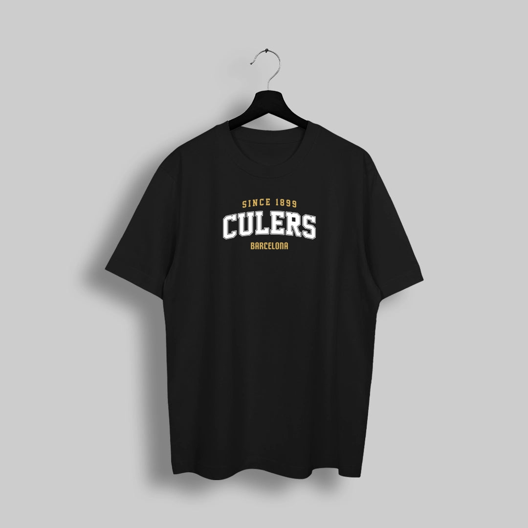 Barcelona Culers Retro Black Oversized T-Shirt