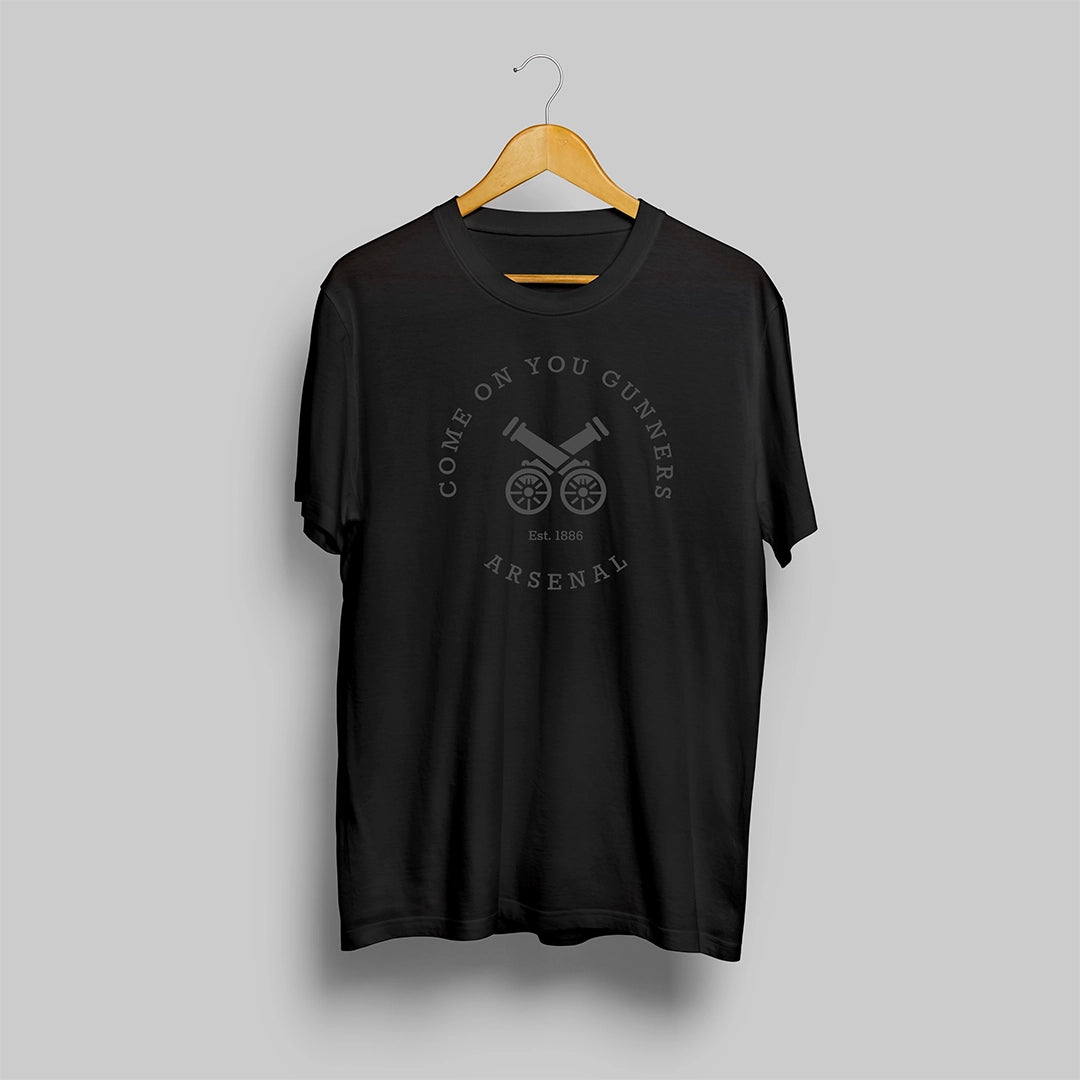 Arsenal Blackout T-Shirt - Come On You Gunners