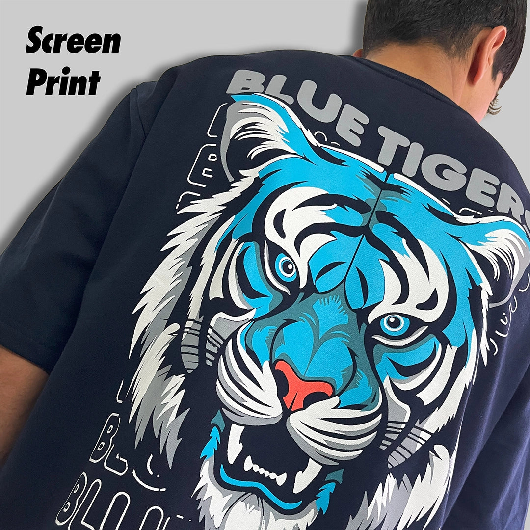 Blue Tigers Oversized Fan Tshirt