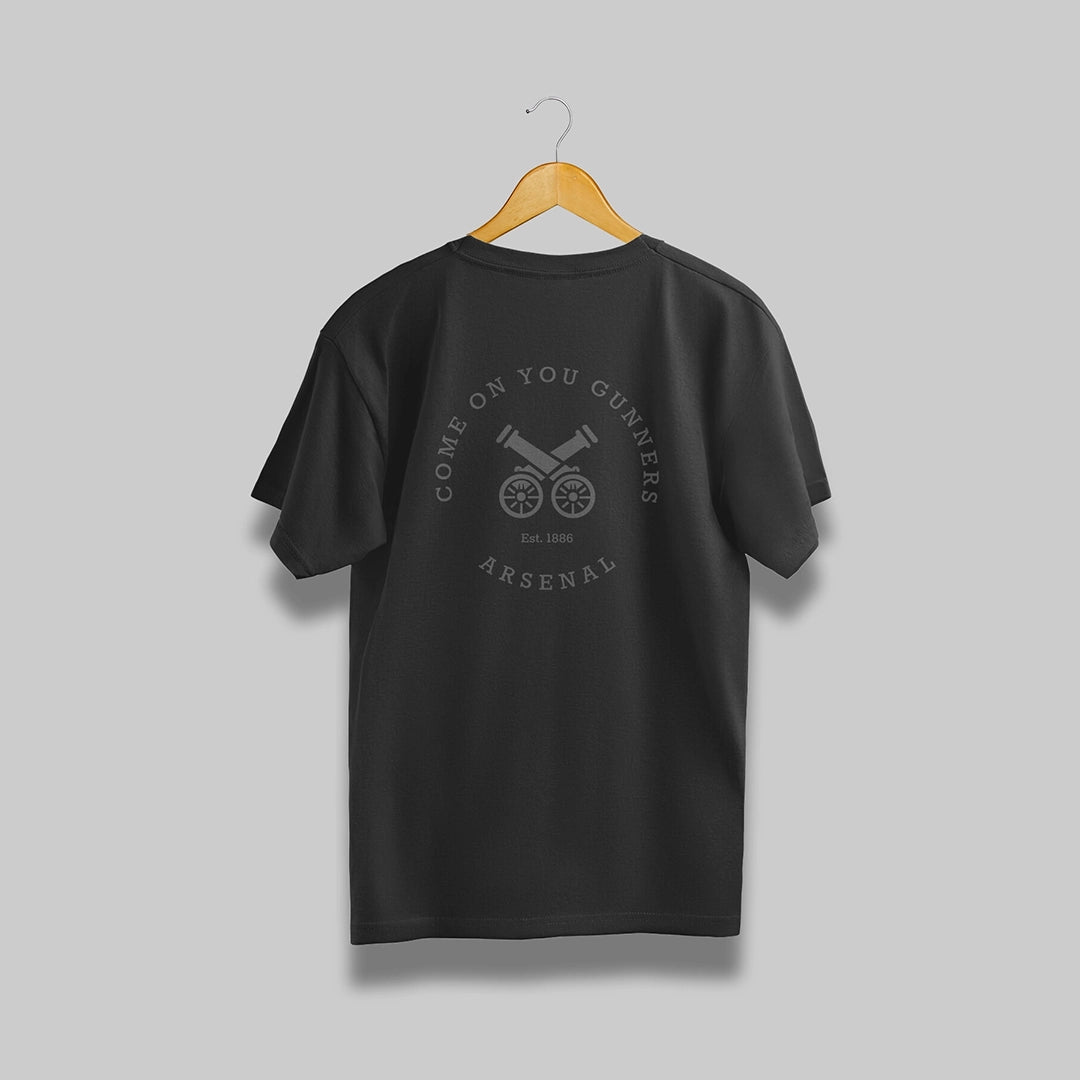 Arsenal Blackout Oversized T-Shirt - Come On You Gunners