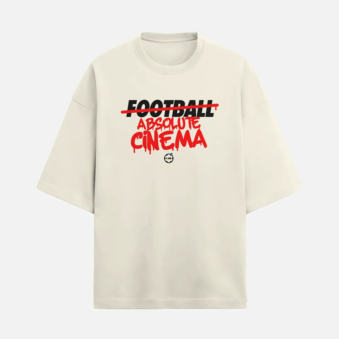 Football Absolute Cinema Oversized Tee - Off White