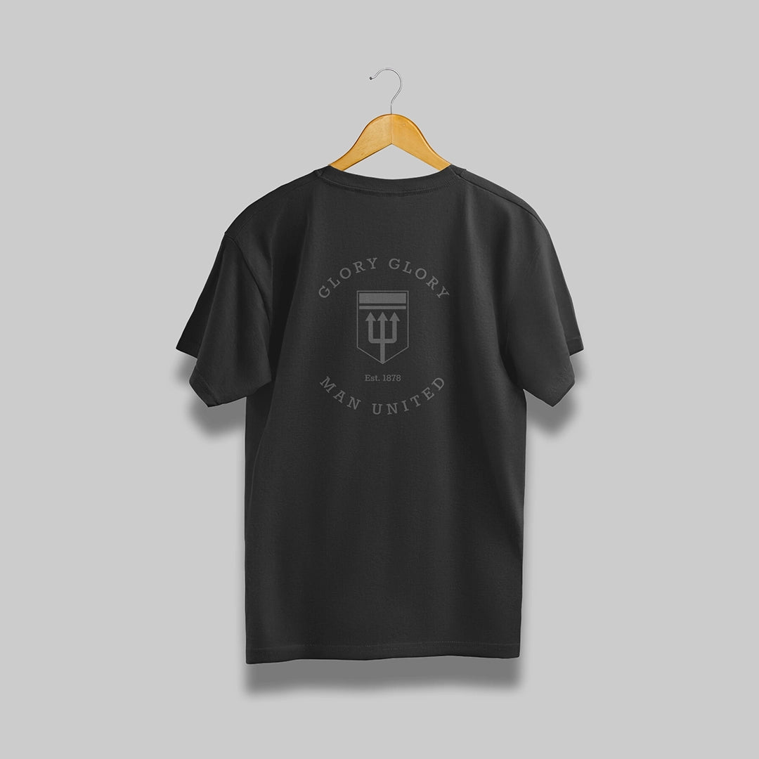 Man United Oversized Blackout T-Shirt - Glory Glory Man United