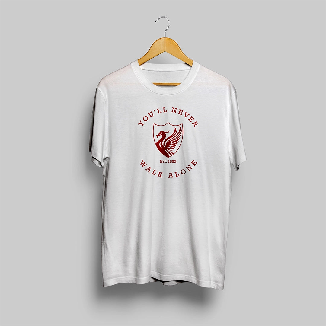 Liverpool White T-Shirt - You'll Never Walk Alone