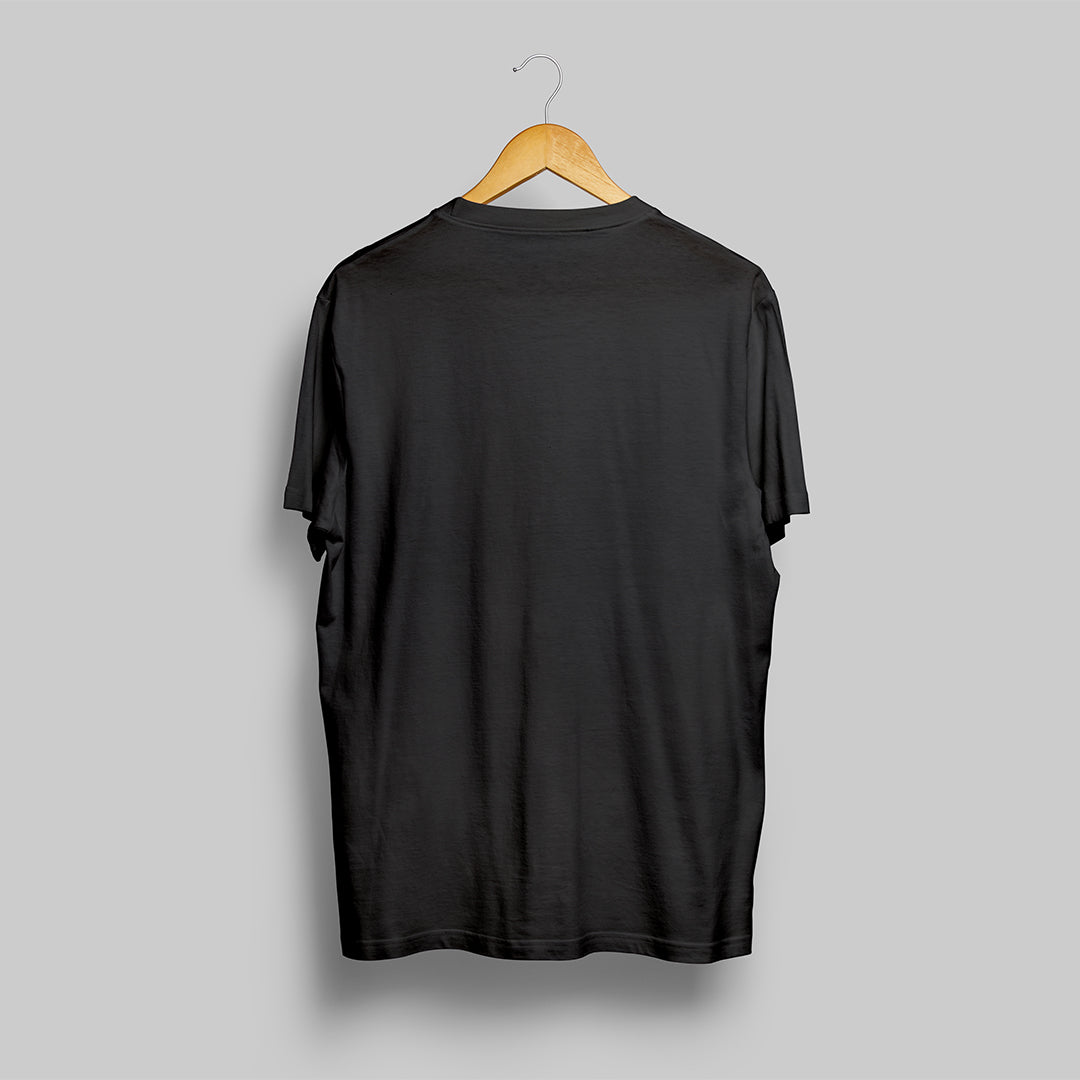 Barcelona Black Round Neck Tshirt: Gold Edition