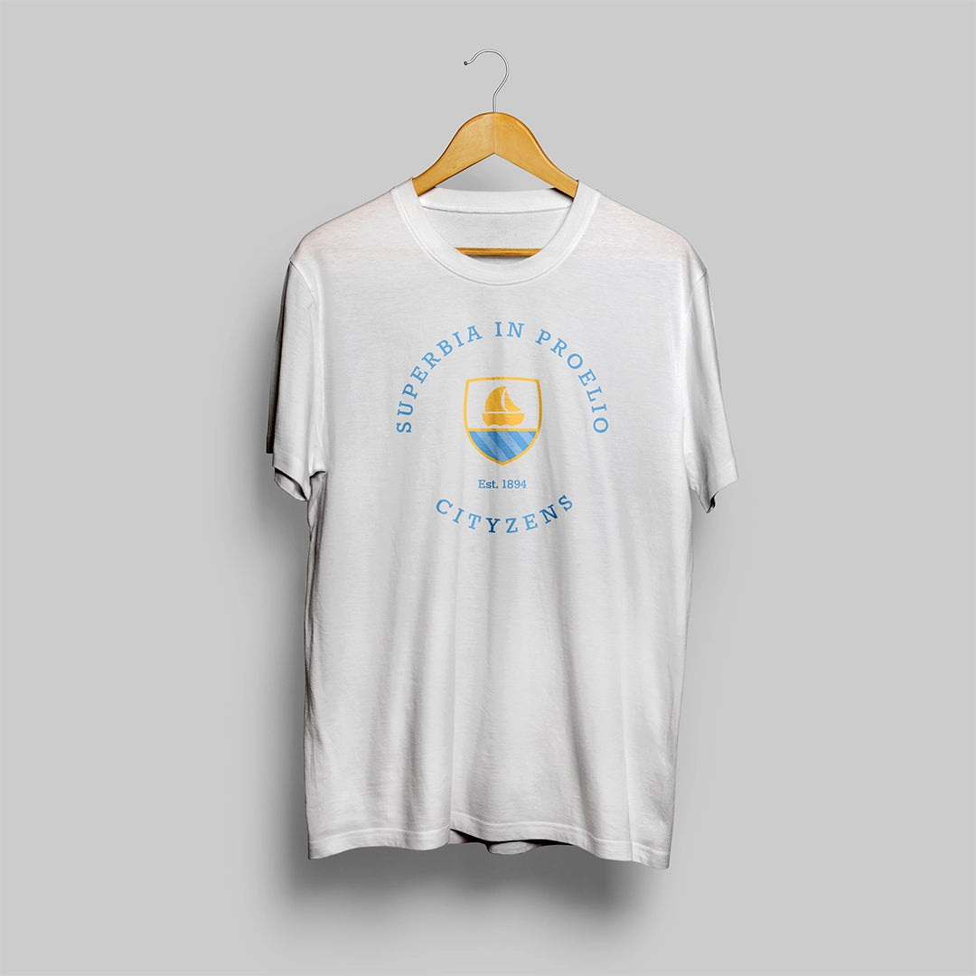 Man City White T-Shirt - Superbia In Proelio