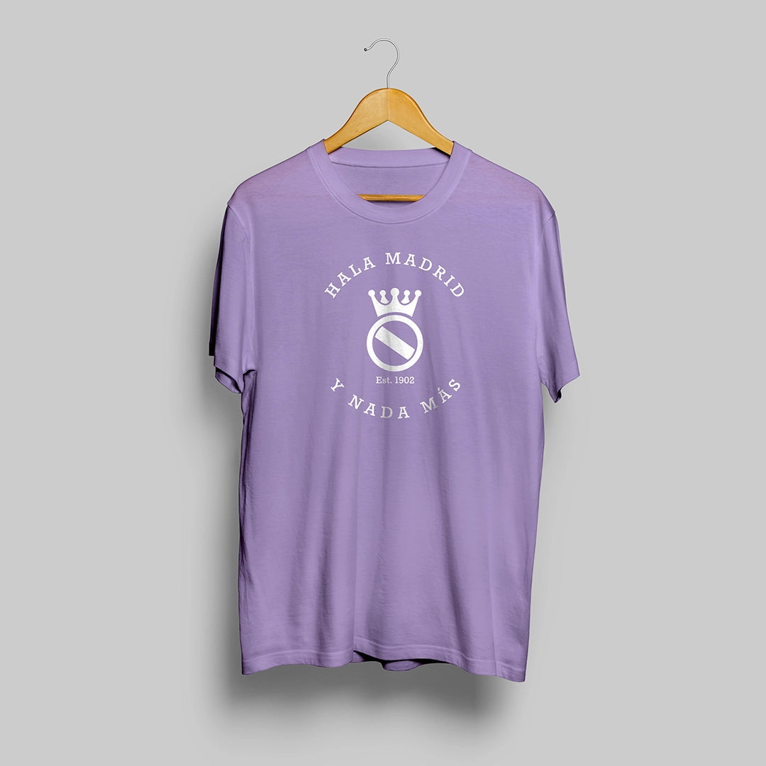 Real Lavender Slogan T-Shirt - Hala Madrid Y Nada Más